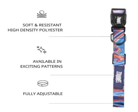 Zoomiez Fluid Printed Dog Collar at ithinkpets.com (2)