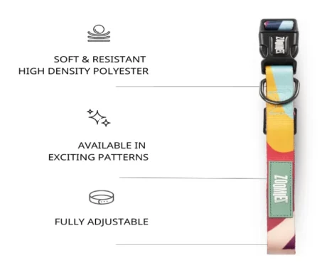 Zoomiez Swirl Printed Dog Collar at ithinkpets.com (2)