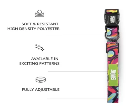 Zoomiez Drip Printed Dog Collar at ithinkpets.com (2)