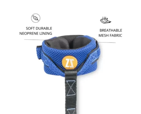 Zoomiez Hands Free Mesh Dog Leash - Royal Blue at ithinkpets.com (2)