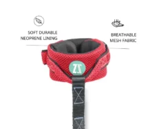 Zoomiez Hands Free Mesh Dog Leash - Red at ithinkpets.com (2)