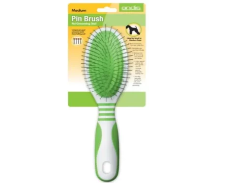 Andis Large Pin Brush For Pets, Lime Green at ithinkpets.com (2)