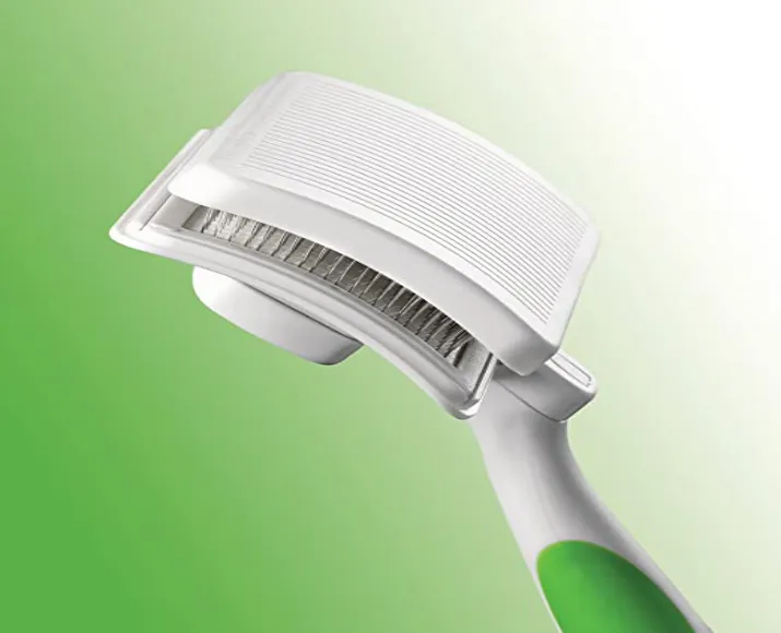 Andis Self-Cleaning Slicker Pet Brush, Lime Green at ithinkpets.com (6)