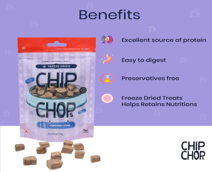 Chip Chop, Freeze Dried Chicken Liver at ithinkpets.com (3)