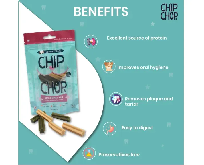 Chip Chop’s Star Dental Stix Chicken and Green Tea Flavor at ithinkpets.com (2)