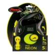 Flexi Large Neon Retractable Leash Tape, Holds upto 50 kg, 16 ft