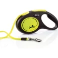 Flexi Medium Neon Retractable Leash Tape, Holds upto 25 kg, 16 ft