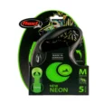 Flexi Medium Neon Retractable Leash Tape, Holds upto 25 kg, 16 ft