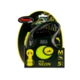 Flexi Medium Neon Retractable Leash Tape, Holds upto 25 kg, 16 ft