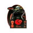 Flexi Medium Neon Retractable Leash Tape, Holds upto 25 kg, 16 ft