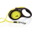 Flexi Small Neon Retractable Leash Tape, Holds upto 15 kg,16 ft