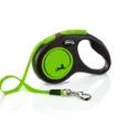 Flexi Small Neon Retractable Leash Tape, Holds upto 15 kg,16 ft