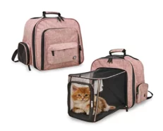 Fofos Expandable Backpack Carrier Pink at ithinkpets.com (1)