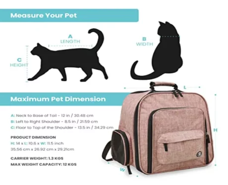 Fofos Expandable Backpack Carrier Pink at ithinkpets.com (2)