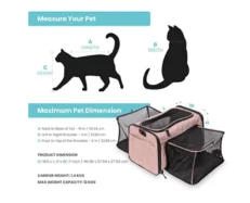 Fofos Expandable Foldable Carrier Pink at ithinkpets.com (2)
