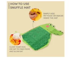 Fofos Snuffle Mat Crocodile Puppies and Dog Toy at ithinkpets.com (2)