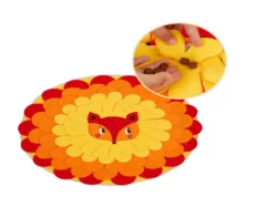 Fofos Snuffle Mat Fox Puppies and Dog Toy at ithinkpets.com (1)