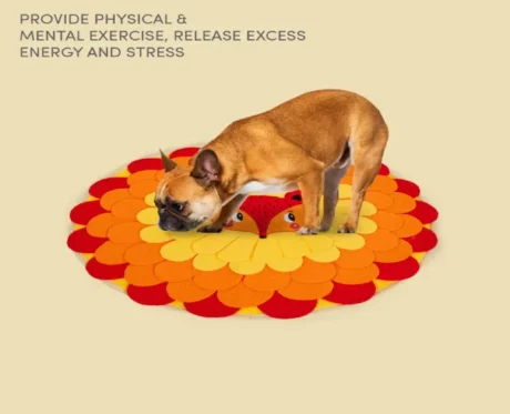 Fofos Snuffle Mat Fox Puppies and Dog Toy at ithinkpets.com (2)
