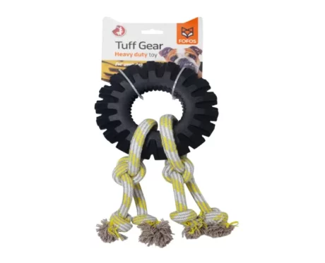 Fofos Tyre Large Rope Dog Toy Large Breed Puppy And Dog at ithinkpets.com (1)