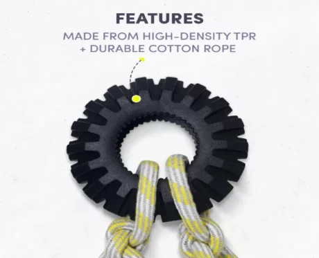 Fofos Tyre Large Rope Dog Toy Large Breed Puppy And Dog at ithinkpets.com (2)