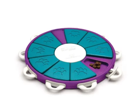 Outward Hound (Nina Ottosson) Dog Twister Interactive Treat Puzzle Dog Toy, Purple at ithinkpets.com (1)