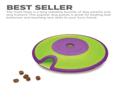 Outward Hound (Nina Ottosson) Treat Maze Interactive Puzzle Dog Toy, Green at ithinkpets.com (2)