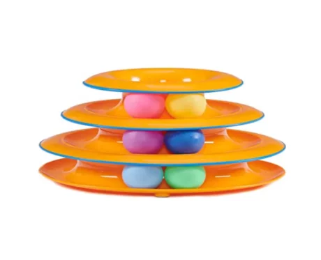Petstages Interactive Cat Toy, Tower of Tracks at ithinkpets.com (1)
