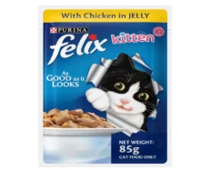 Purina Felix Chicken with Jelly Kitten Wet Food, 85 Gms at ithinkpets.com (1)