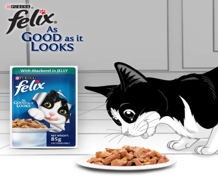Purina Felix Mackerel with Jelly Adult Cat Wet Food, 85 Gms at ithinkpets.com (3)