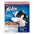 Purina Felix Salmon with Jelly Adult Cat Wet Food, 85 Gms