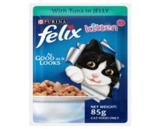 Purina Felix Tuna with Jelly Kitten Wet Food, 85 Gms at ithinkpets.com (1)
