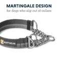 Ruffwear Chain Reaction Martingale Granite Gray Dog Collar