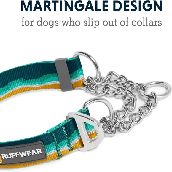 Ruffwear Chain Reaction Martingale Seafoam at ithinkpets.com