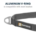 Ruffwear Double Track Dog Leash Coupler, Granite Gray