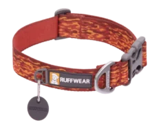 Ruffwear Flat Out Collar Ember Distortion at ithinkpets.com