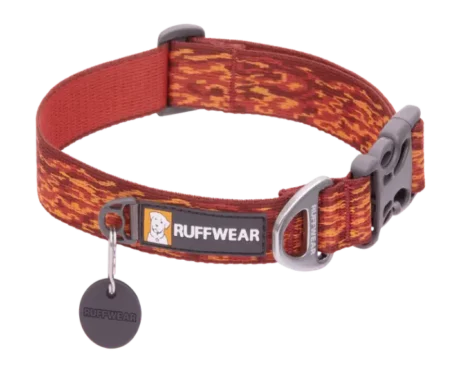 Ruffwear Flat Out Collar Ember Distortion at ithinkpets.com