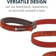 Ruffwear Flat Out Ember Distortion Dog Leash (Waist-worn, Hand-held Dog Leash)