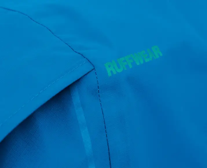 Ruffwear Sun Shower Blue Dusk Dog Raincoat at ithinkpets.com