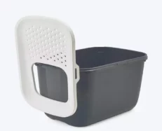 Savic Hop In Modern Cat Litter Tray Anthracite at ithinkpets.com (2)