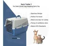 Savic Trotter Dog And Cat Carrier Atlantic Blue at ithinkpets.com (2)