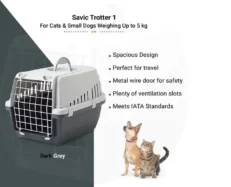 Savic Trotter Dog And Cat Carrier Dark Grey at ithinkpets.com (2)