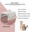 Savic Trotter Dog And Cat Carrier Light Grey Ash Rose