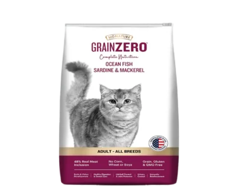 Signature Grain Zero Adult Dry Cat Food, All Breed Formula at ithinkpets.com (1)