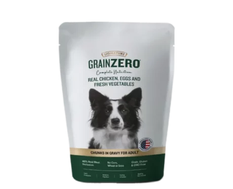 Signature Grain Zero Chicken Chunks In Gravy Wet Food For Adult And Senior Dogs at ithinkpets.com (1)