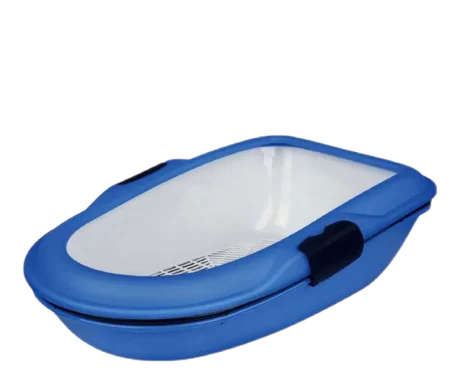 Trixie Berto Cat Litter Tray Blue at ithinkpets.com (1)