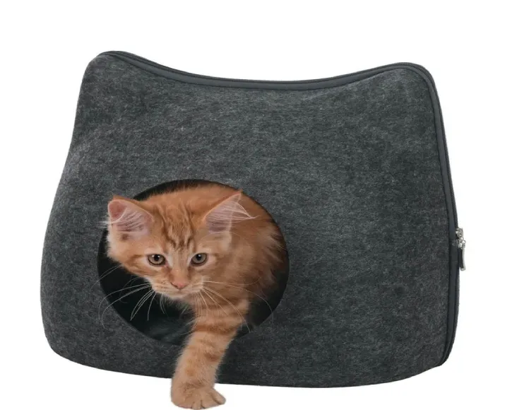 Trixie Cat Cuddly Cave Cat Bed Anthracite at ithinkpets.com (2)