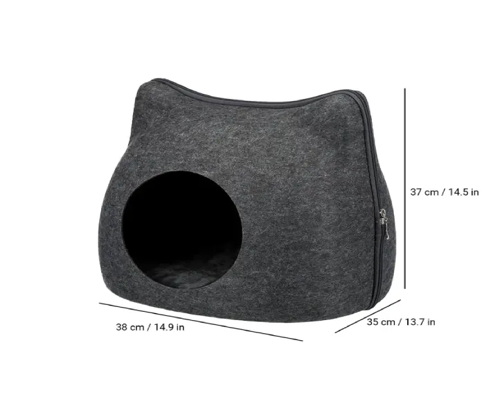 Trixie Cat Cuddly Cave Cat Bed Anthracite at ithinkpets.com (6)