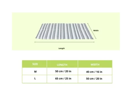 Trixie Cooling Mat for Dogs and Cats, White And Grey at ithinkpets.com (2)
