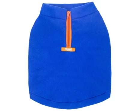 Zoomiez Zip Up Polar Fleece Sweater - Blue at ithinkpets.com (1)