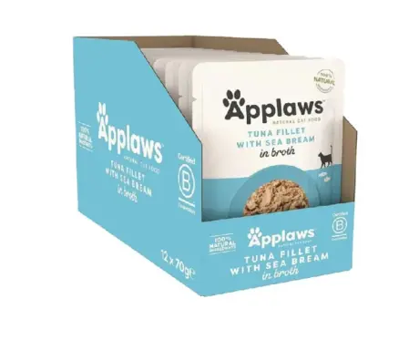 Applaws Cat Tuna Fillet with Sea Bream in Broth,Cat Wet Food, 70 Gms at ithinkpets.com 1 (1)